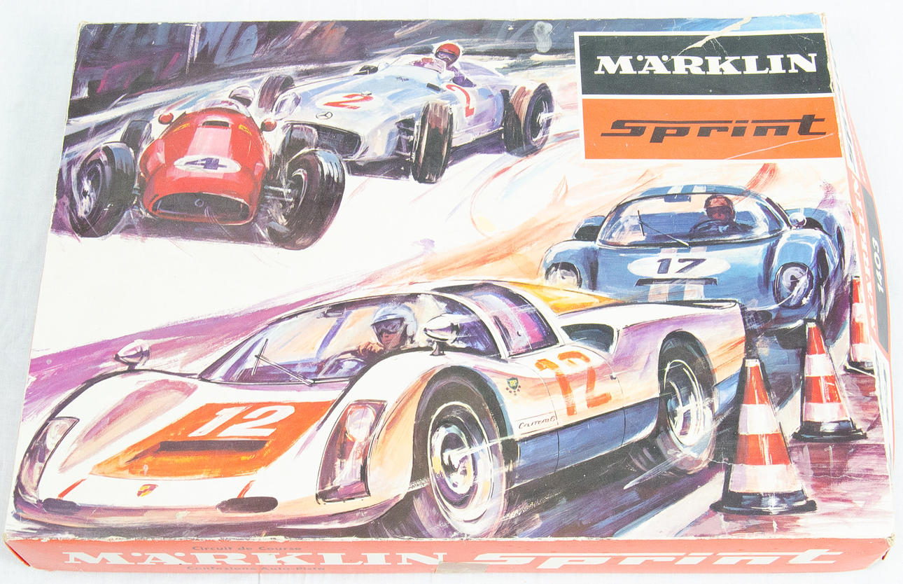 MÄRKLIN SPRINT, Autogleis mit Autos Autogleis-Set 1403.