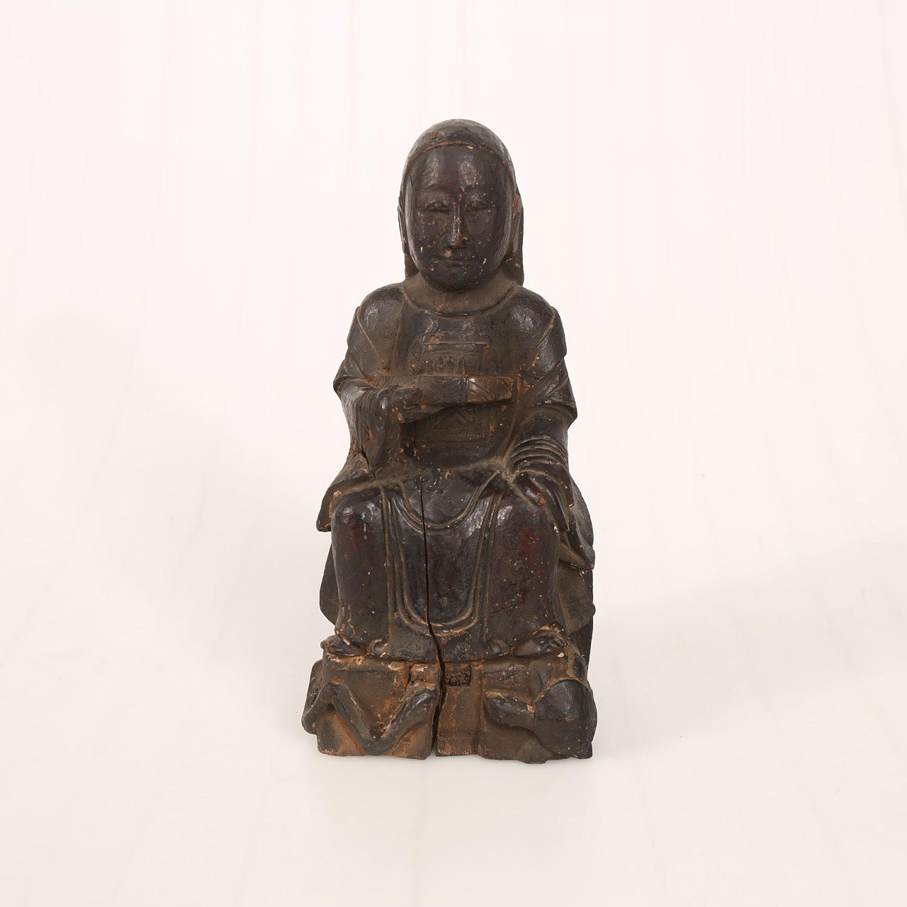 FIGUR, træ, Buddha, Asien, 1800-tallet.