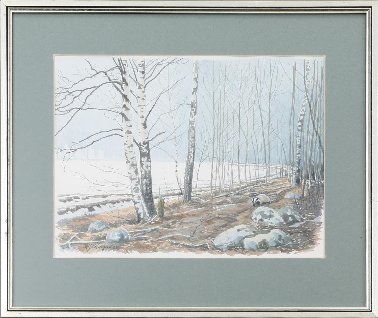 LEIF HOLMQVIST. watercolour, signed and dated -84.