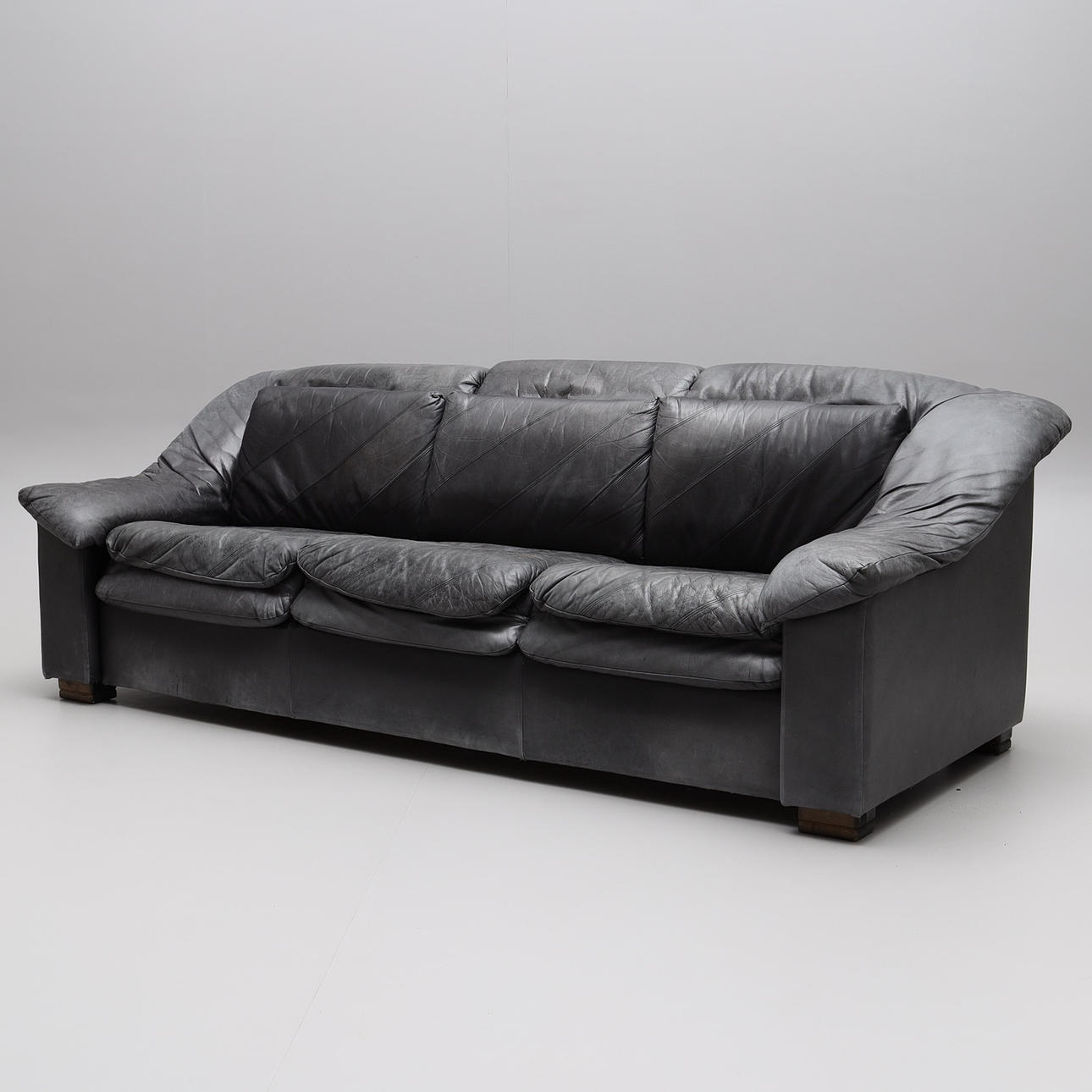 SOFA, leather, three-seater, 1980s.