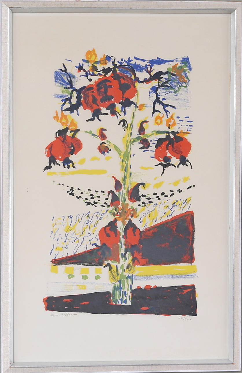 SVEN X:ET ERIXSON. "Törnbusken", Färglitografi, numrerad 152/300 och signerad.