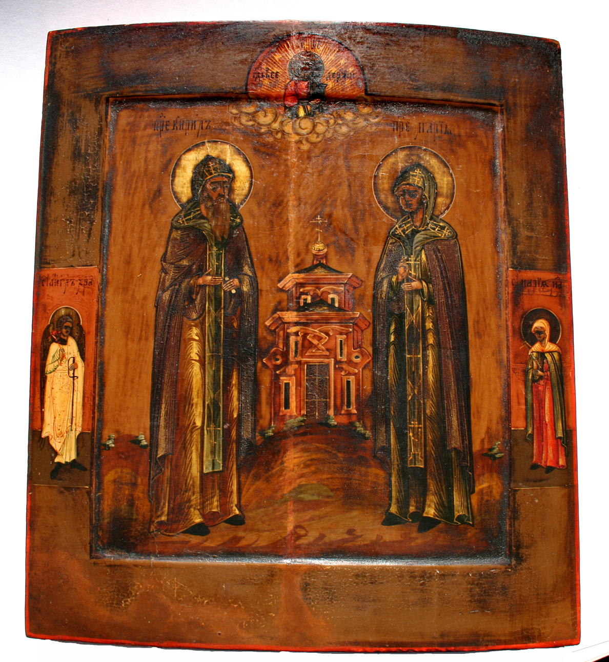 IKON, Två heliga, Ryssland 1800-talets slut århundrade.