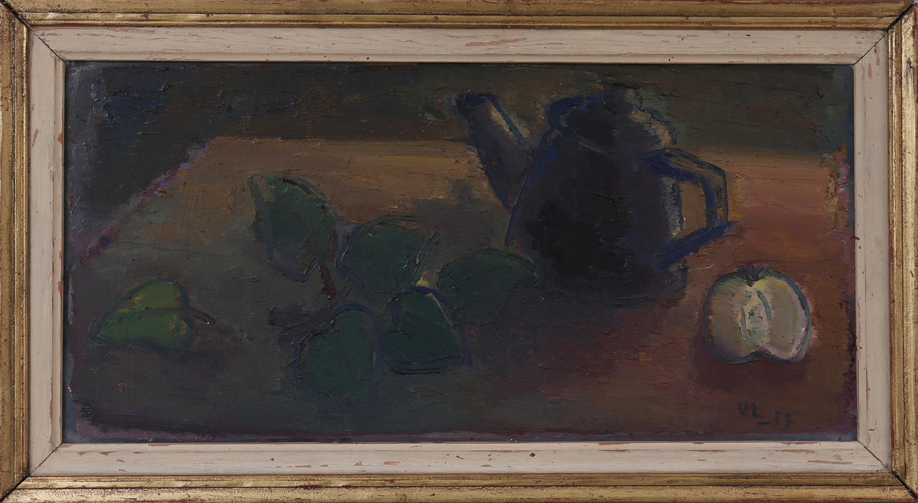 VALTER LINDBERG. Kvist o kanna", olja på pannå, signerad och daterad -57.