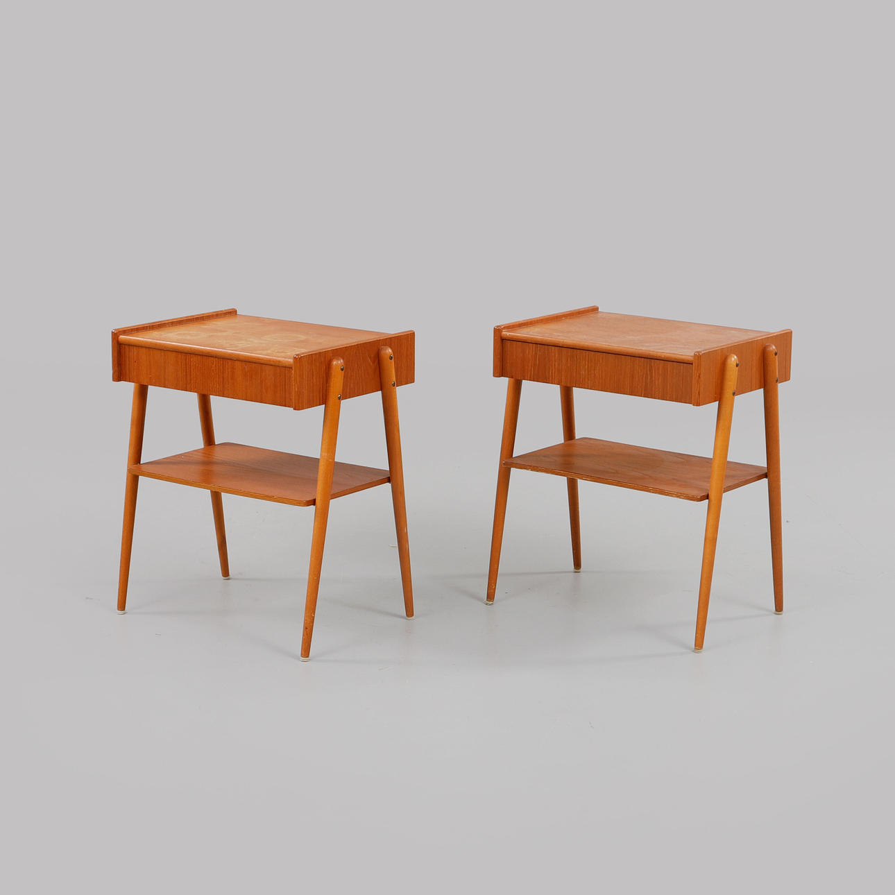 BED TABLE / BEDSIDE TABLE, a pair, AB Carlström & Co Möbelfabrik, 1960s.