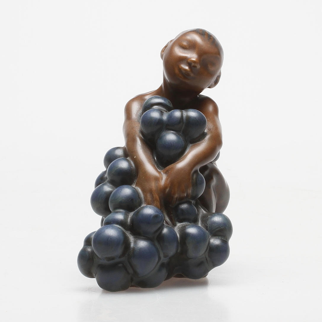 FIGURIN, stengods, Kai Nielsen, Royal Copenhagen, signerad.
