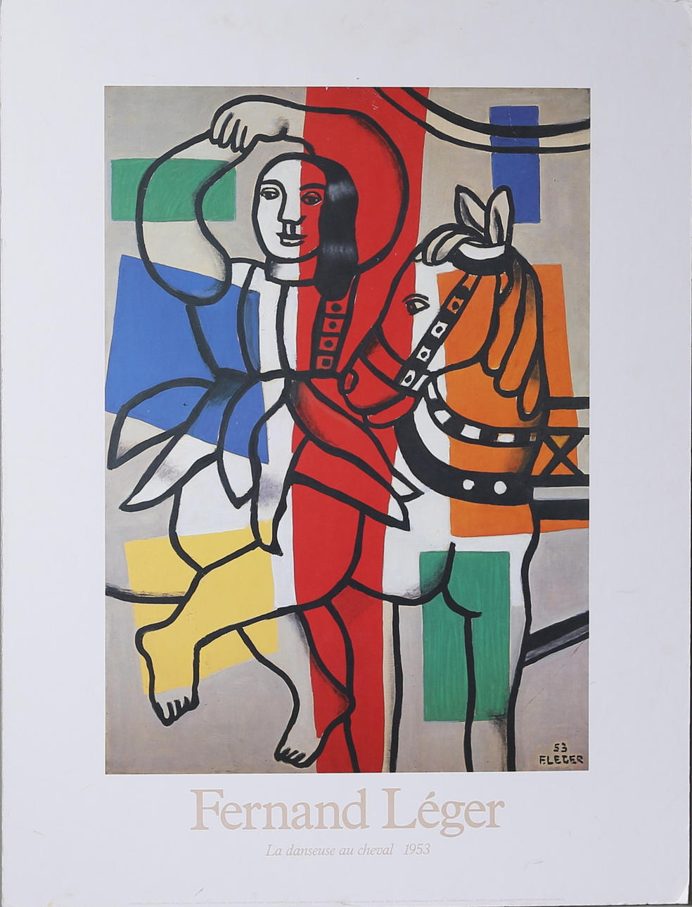 FERNAND LÉGER. "La Danseuse au cheval", offsettryck.