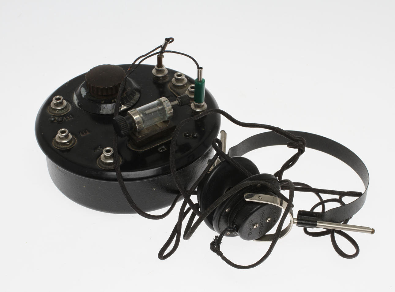 RADIOMOTTAGARE, med hörlurar, Sachenwerk RDE, 1920-tal.