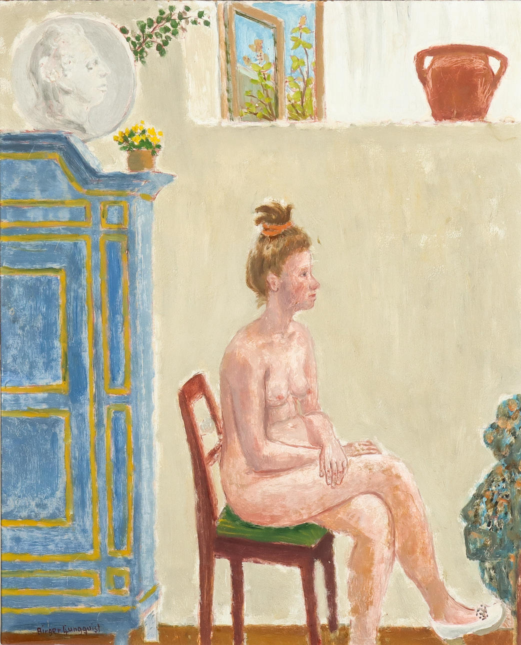 BIRGER  LJUNGQUIST. New tan Öland, oil on panel, signed.