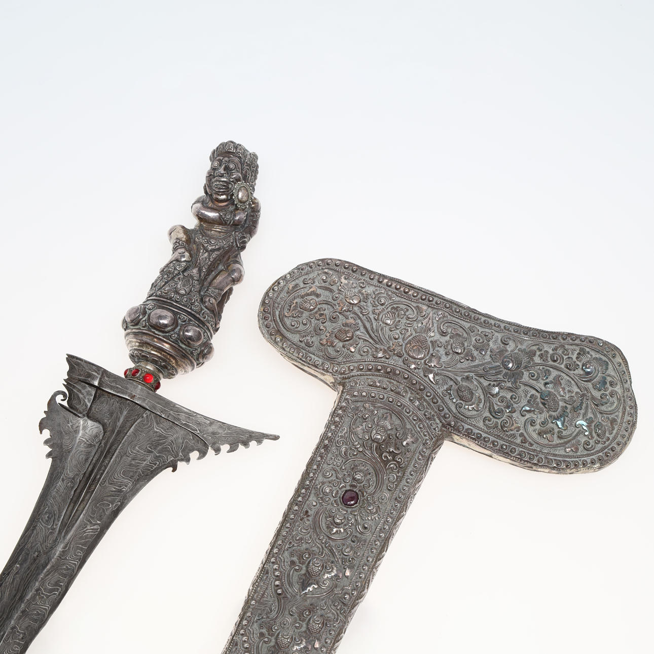 KRIS, Bali, Batara Bayu style, silver.