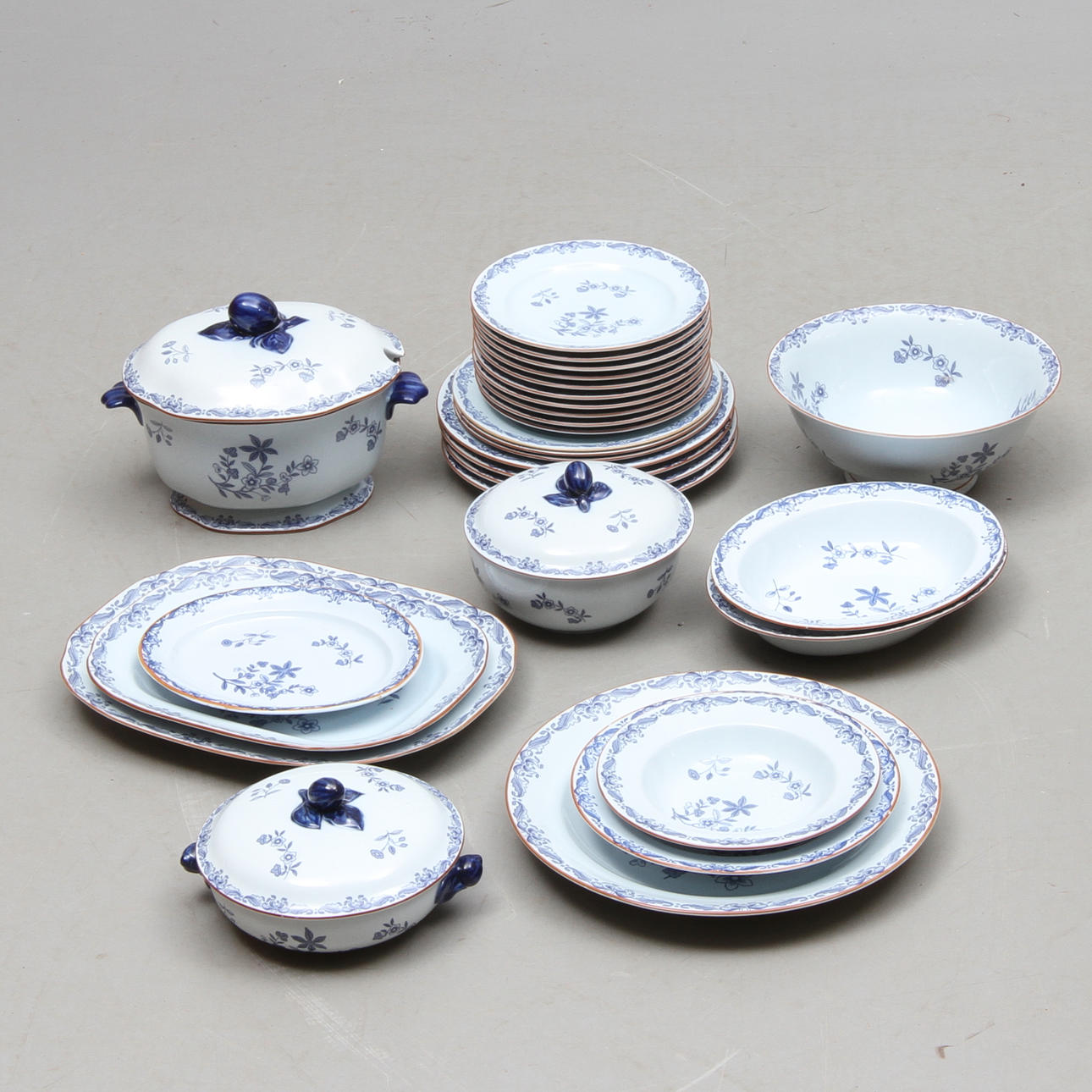 SERVISDELAR, ca 29 delar,"Ostindia", Rörstrand.