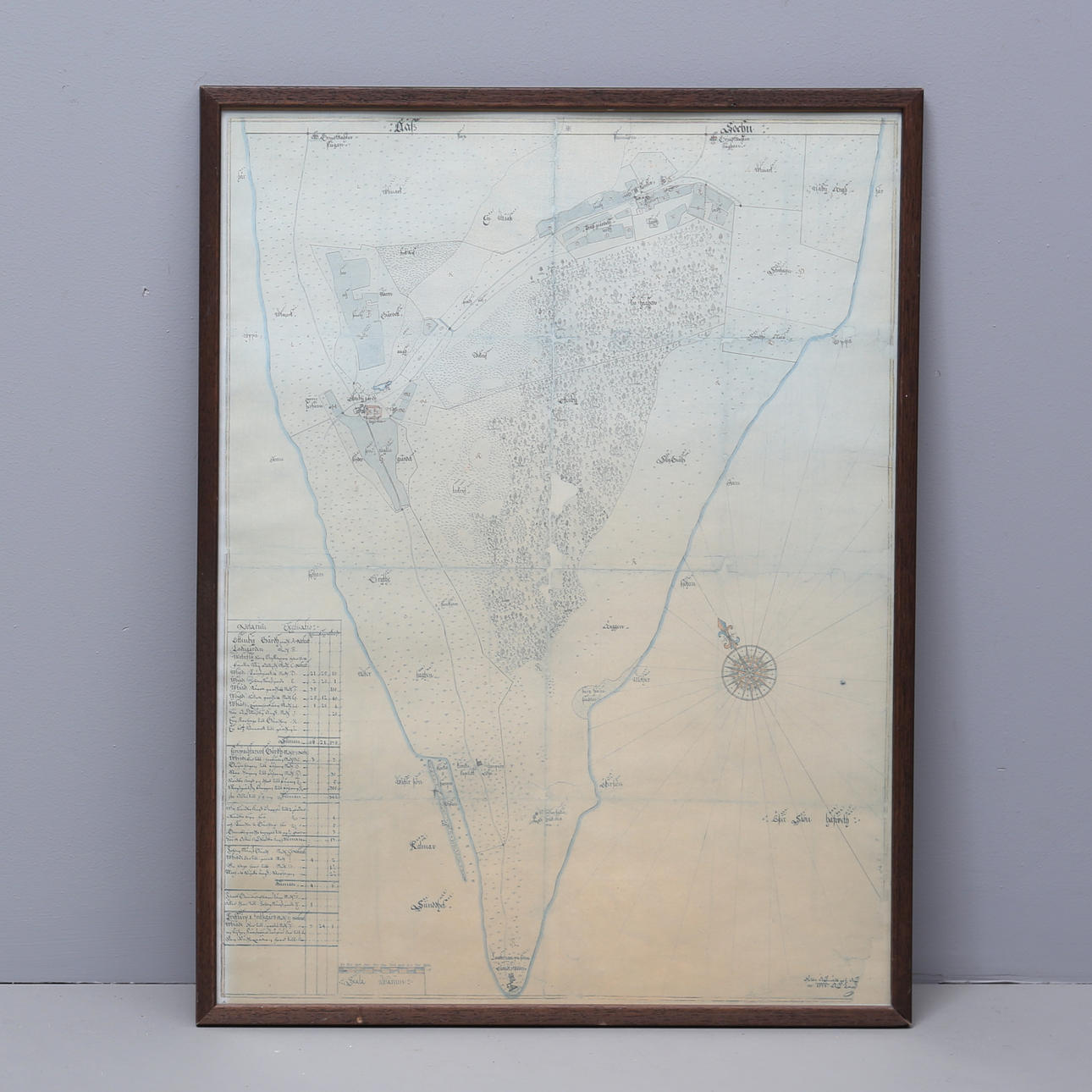 KARTA, tryck, södra Öland, 1900-tal.