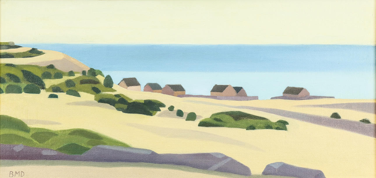 BARBRO DANIELSSON. Landscape Öland, oil on Board, signed.