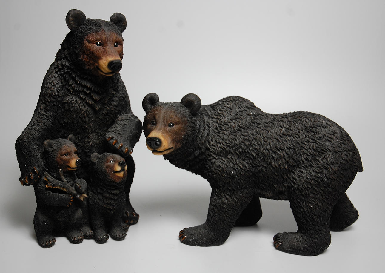 TRÄDGÅRDSSKULPTURER, 1 par, Björnar 19/2000-tal.