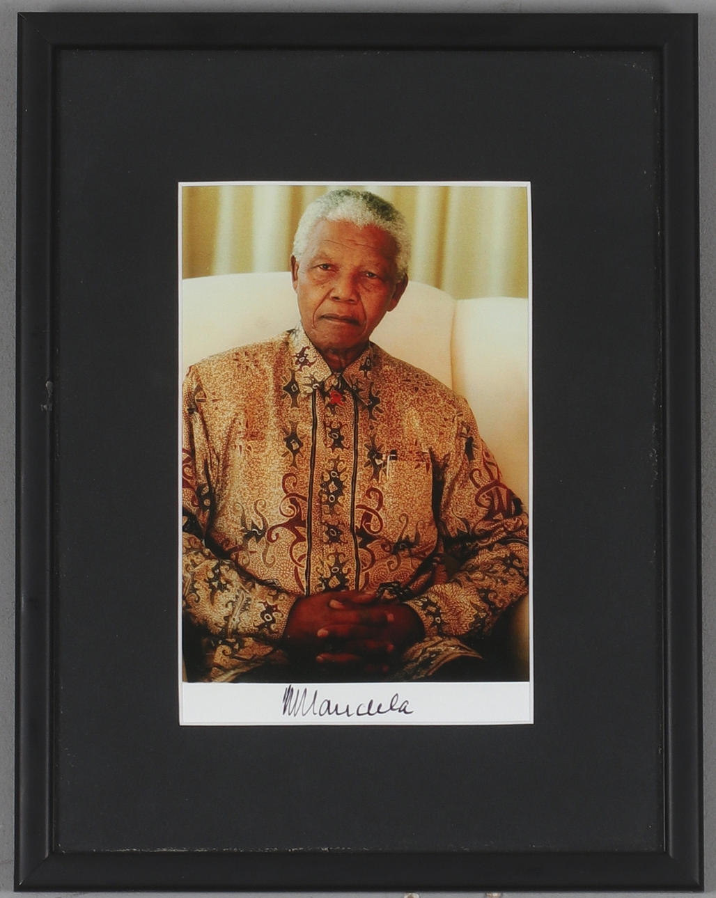 AUTÓGRAFO, Nelson Mandela, (1918-2013).