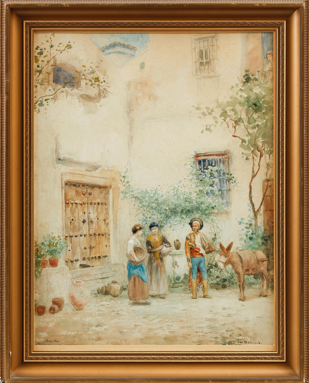 FRANS WILHELM ODELMARK. "Seville", watercolour, signed.