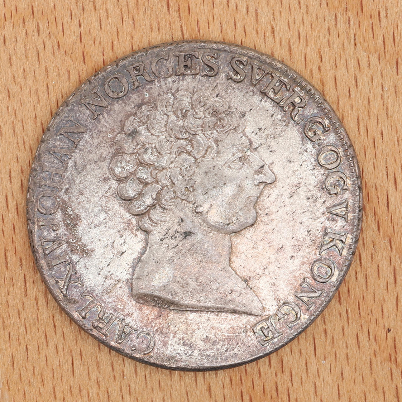 MYNT, 1 riksdaler specie, Norge 1821, silver.