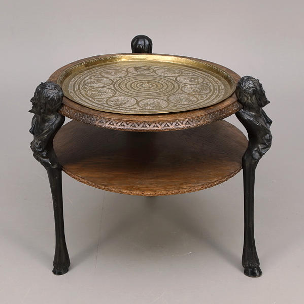 RÖKBORD, mässingsbricka, 1900-tal.