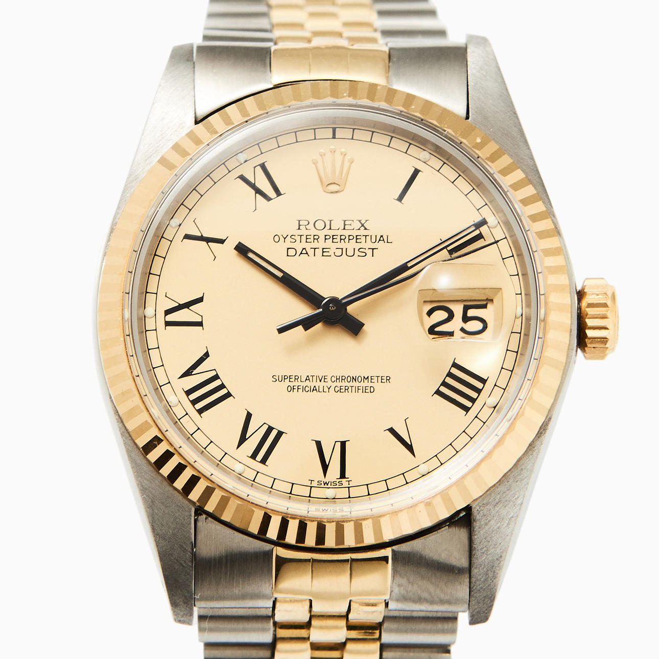 ROLEX, armbandsur, Datejust, guld/stål, ca 1980.