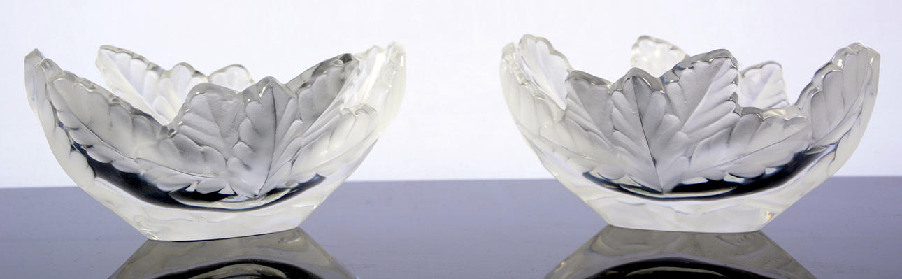 SKÅLAR, 1-par, glas, Lalique, Frankrike.