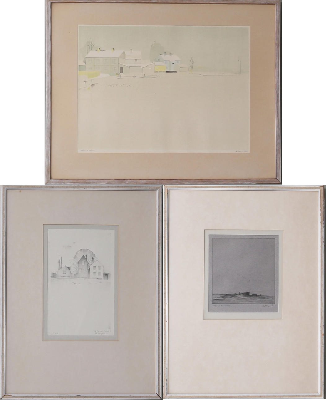 ÅKE PETTERSSON-NÅW. Färglitografier, 3 st, numrerade, signerade och daterade.