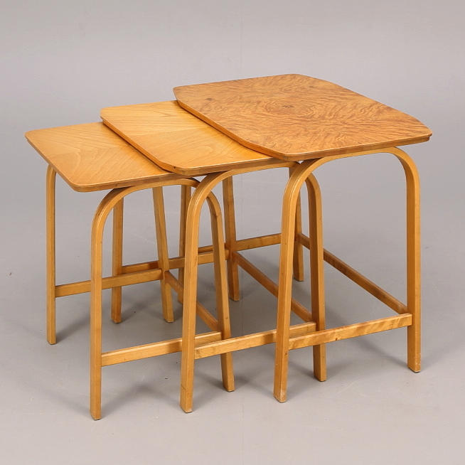 SATSBORD, 3 delar, böjträ, Bodafors, 1930-tal.