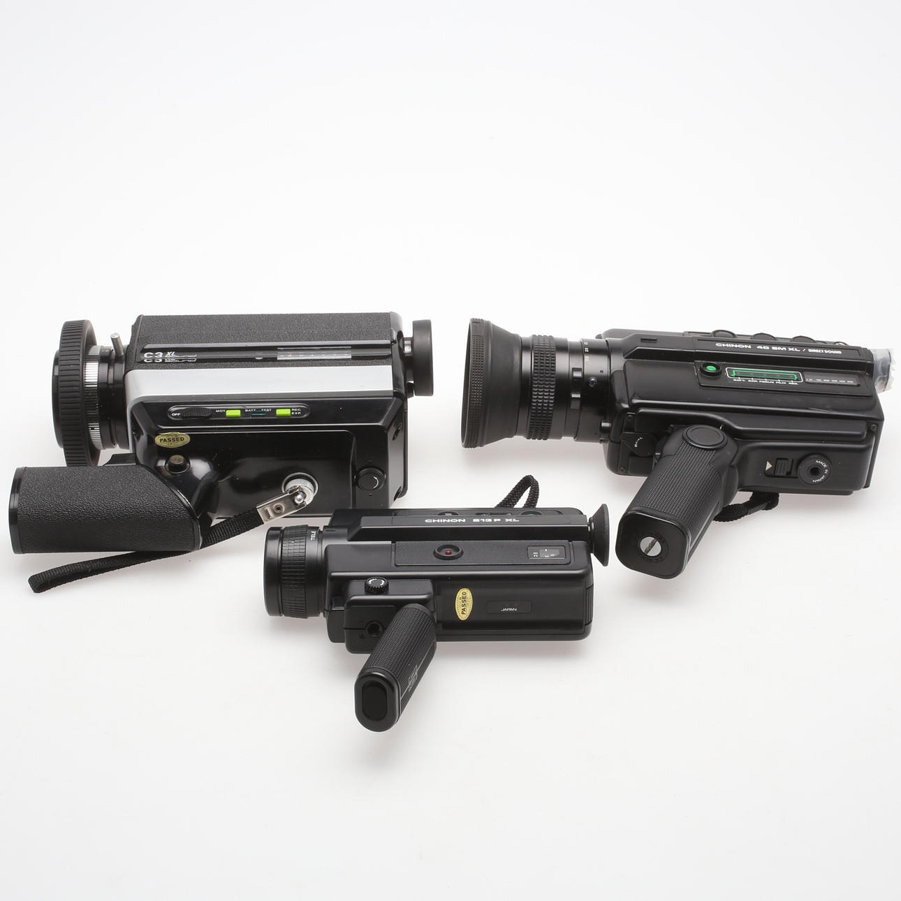 FILM CAMERAS, 3 pcs, and CAMERA ACCESSORIES.