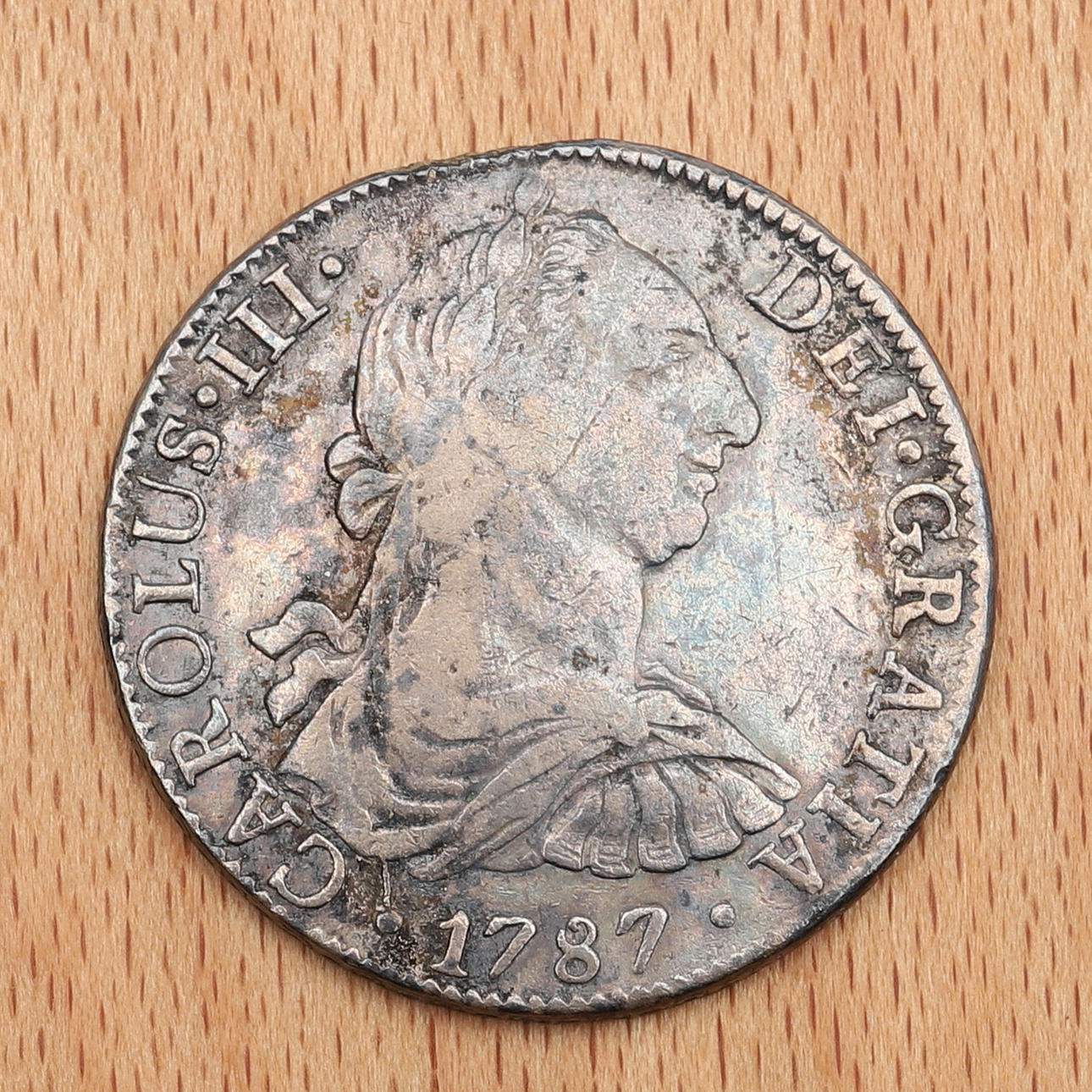 MONEDA, 8 reales, España, 1787, plata.