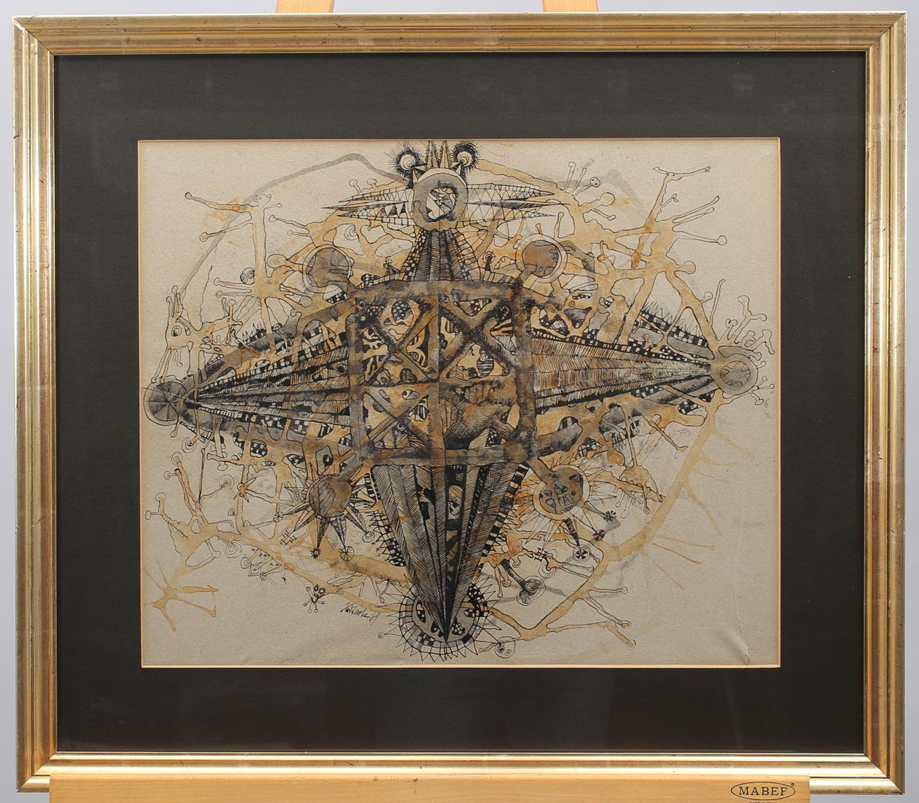 HORÁNEK JAROSLAV (1925 TSCHECHIEN 1995). Surrealistisk skildring av ”Den fantastiska fågeln”.