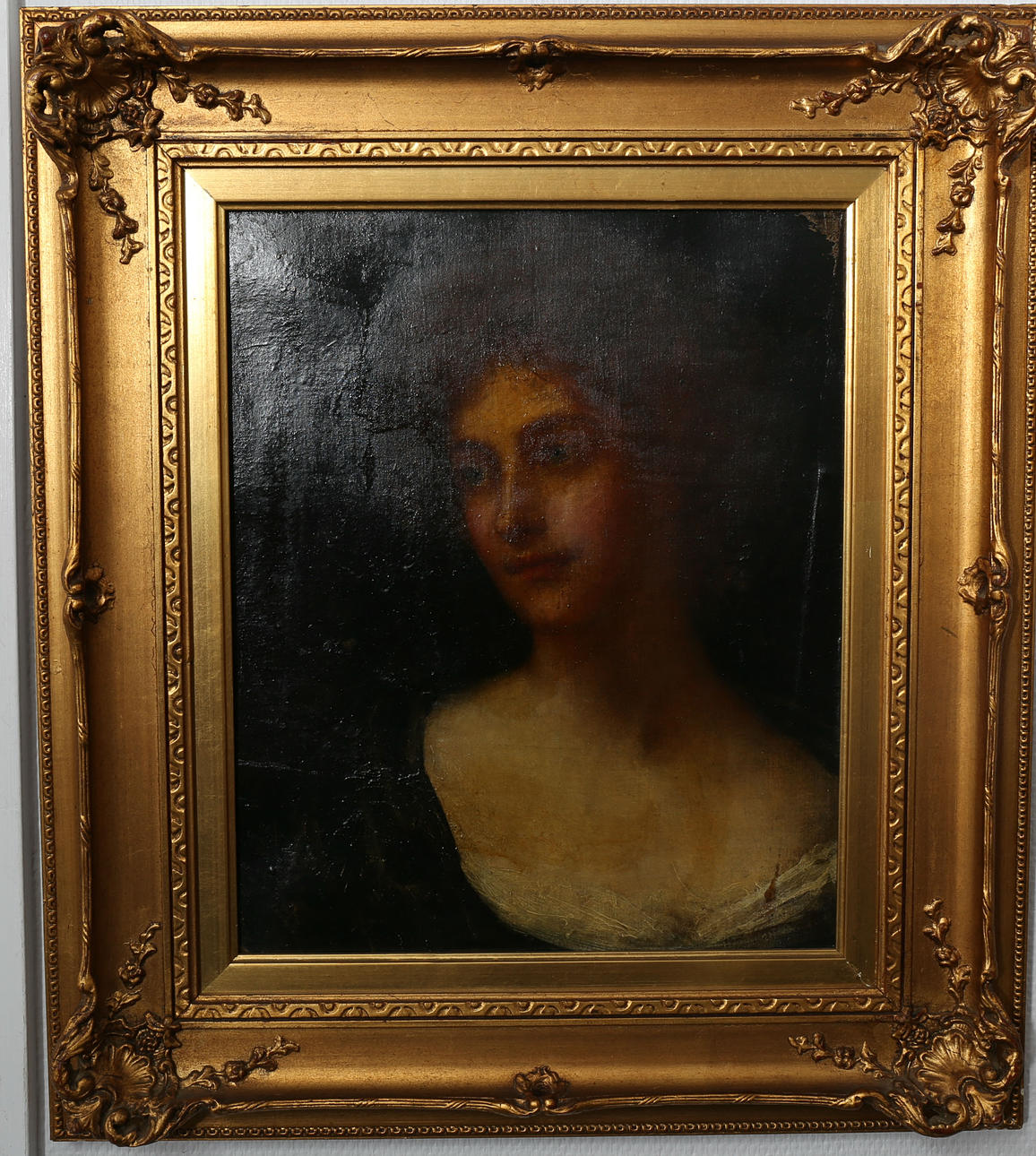 JOHN HANSON WALKER. Olja på duk, Porträtt, dubblerad, signerad Hanson Walker, England, 1800-tal.