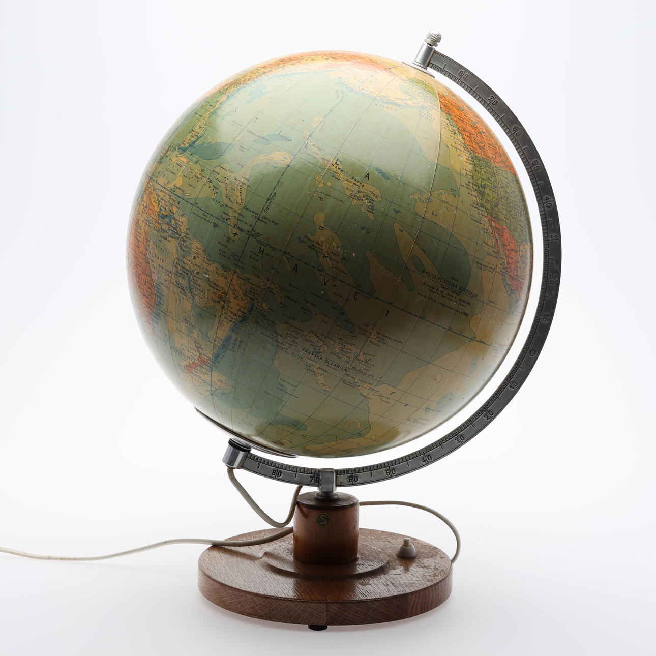 JORDGLOB, med belysning, 1900-tal.