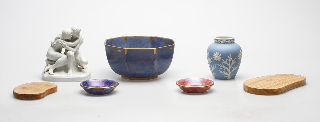 KERAMIK, 5 delar, bland annat Josef Ekberg Gustavsberg.