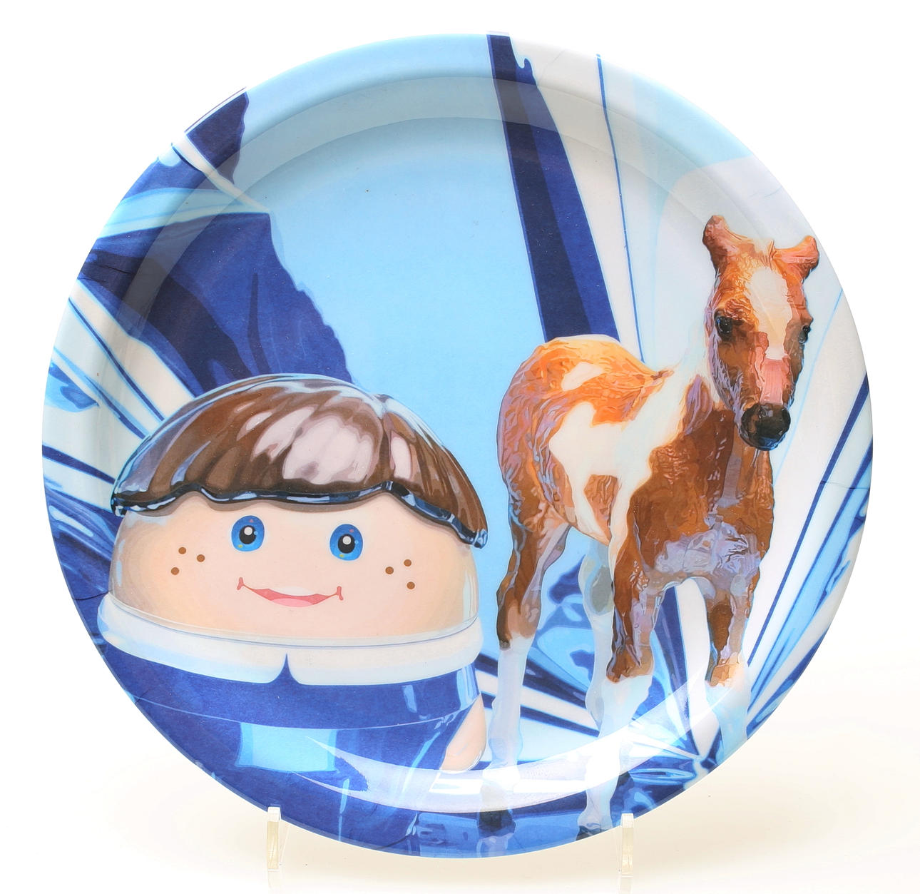 JEFF KOONS (BORN 1955 YORK). pojke med ponny tallrik.