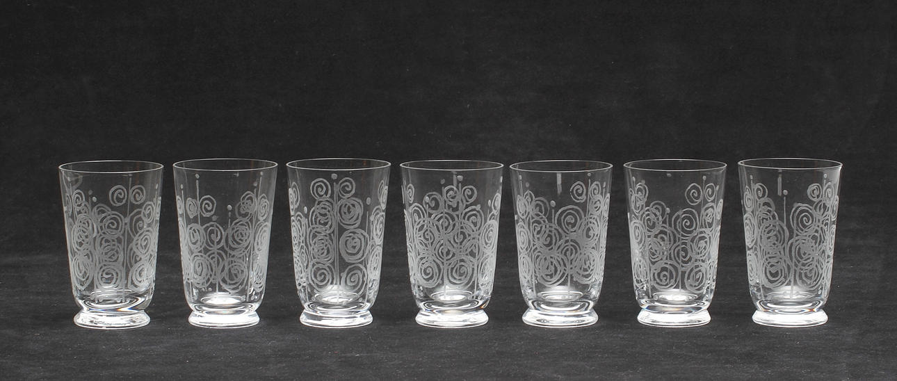 GLAS, 7 st, Milan Vobruba, Gusum, signerade.