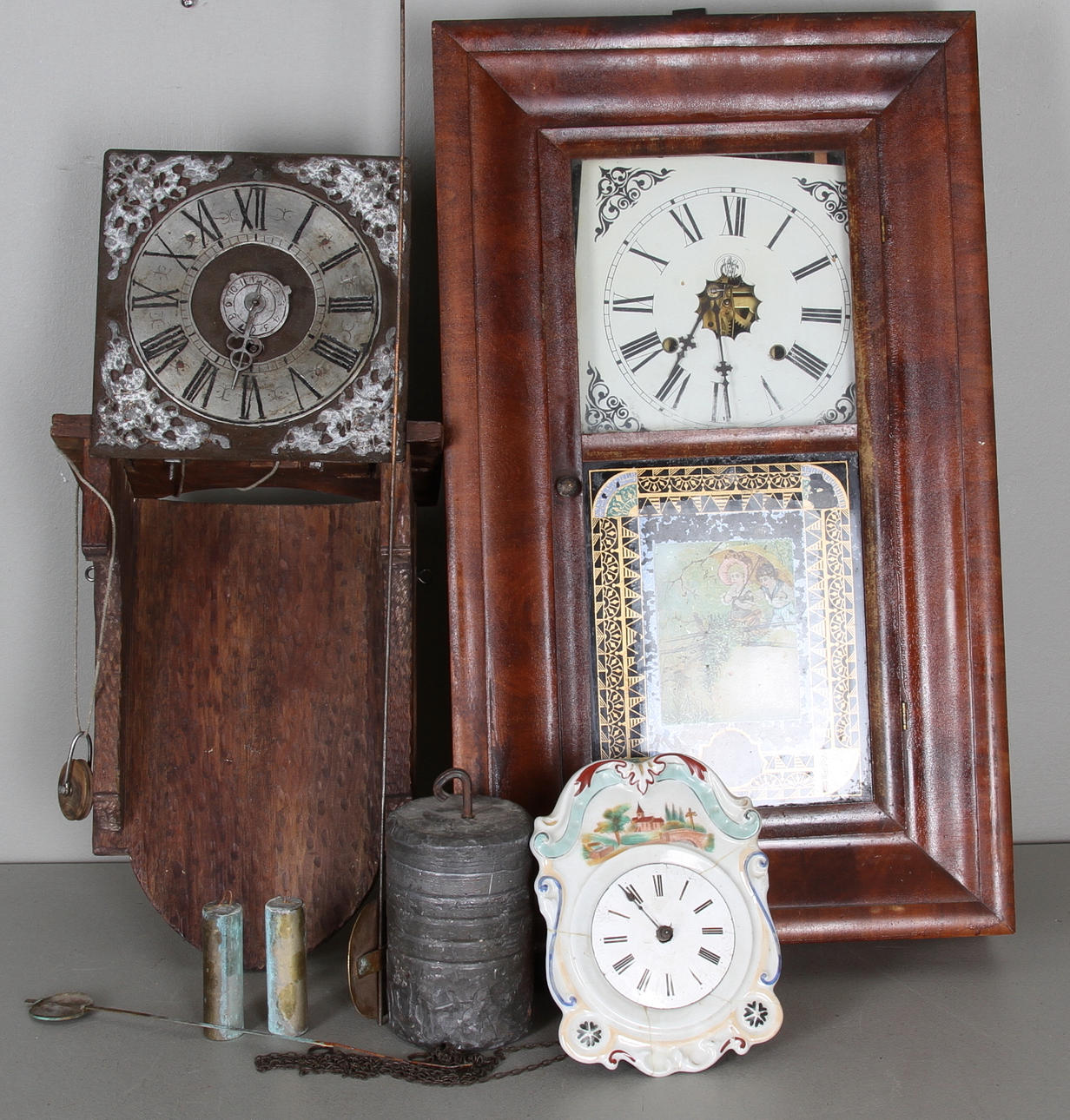 VÄGGUR, 3 st, 1800/1900-tal.