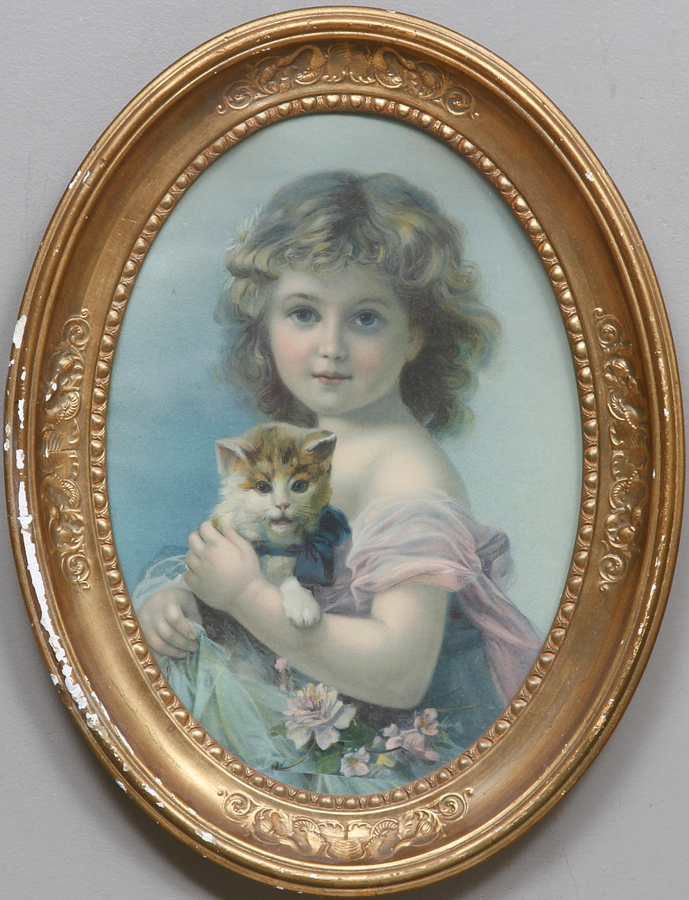 OLJETRYCK, ett par, sengustaviansk stil, 1800/1900-tal.