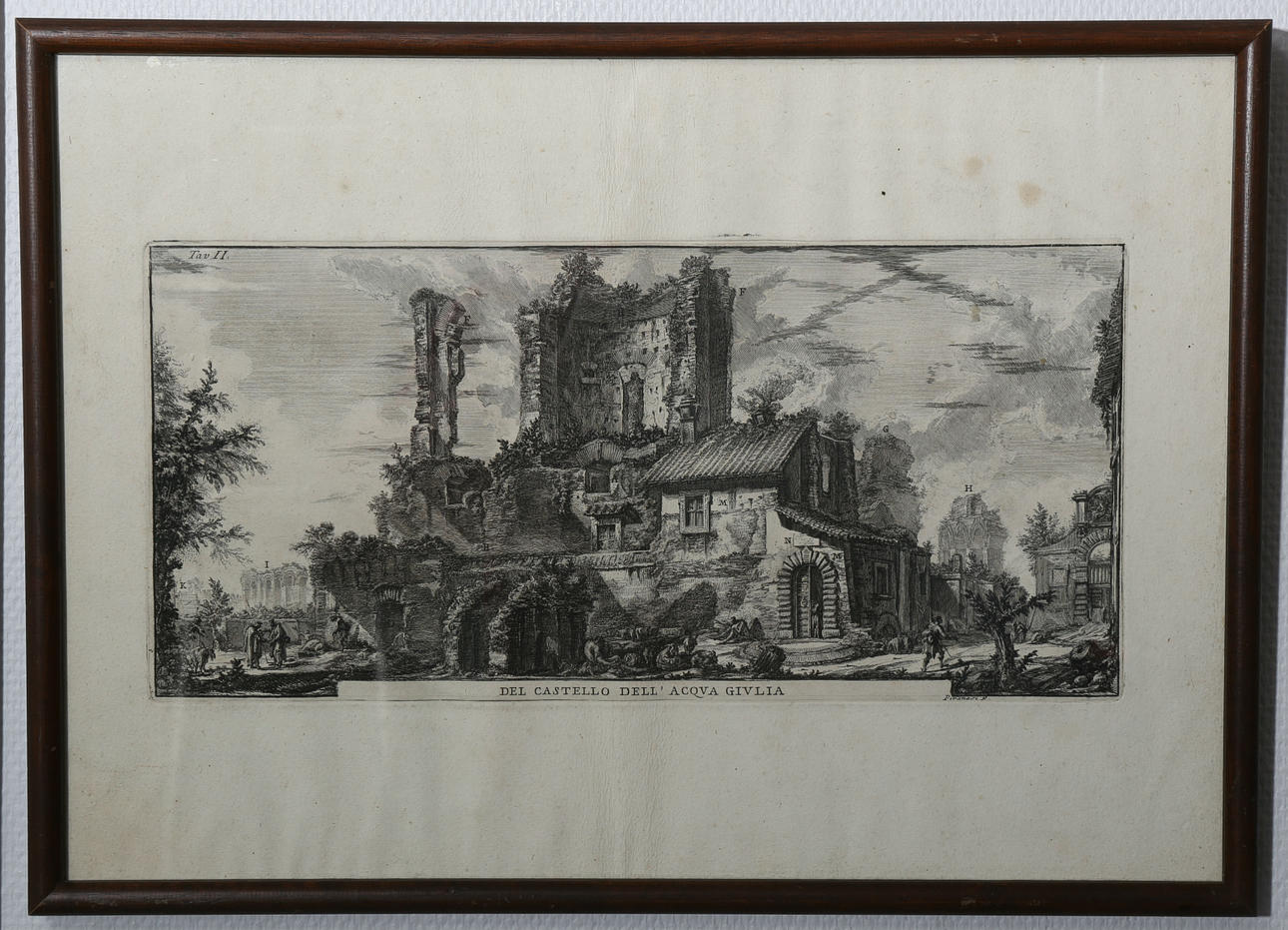 GIOVANNI BATTISTA PIRANESI. Etsning, ur en bok, "Del Castello dell Acqva Givlia", 1700-tal.