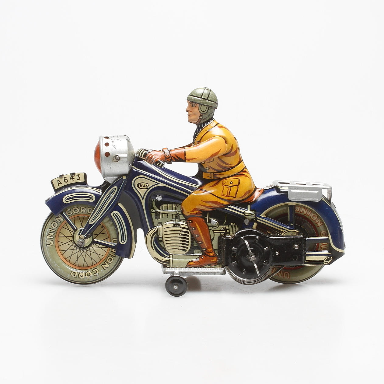 MOTORCYKEL, A 643, litograferad plåt, CKA Arnold, 1930-tal.