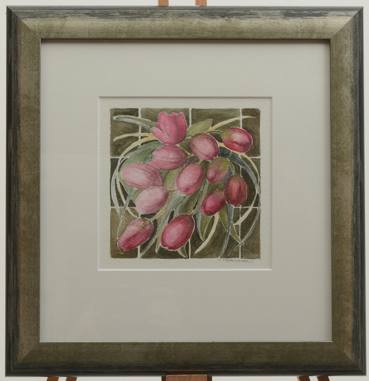 GUNILLA FRANSSON. Tulpaner. Akvarell.