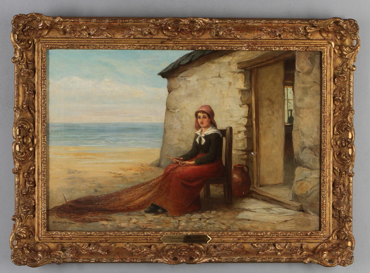 WILLIAM HARRIS WEATHERHEAD. olja på duk, signerad.