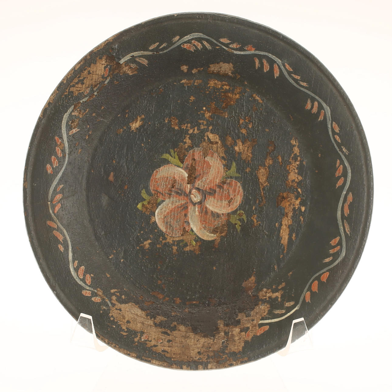 TALLRIK, trä, allmoge, 1800-tal.