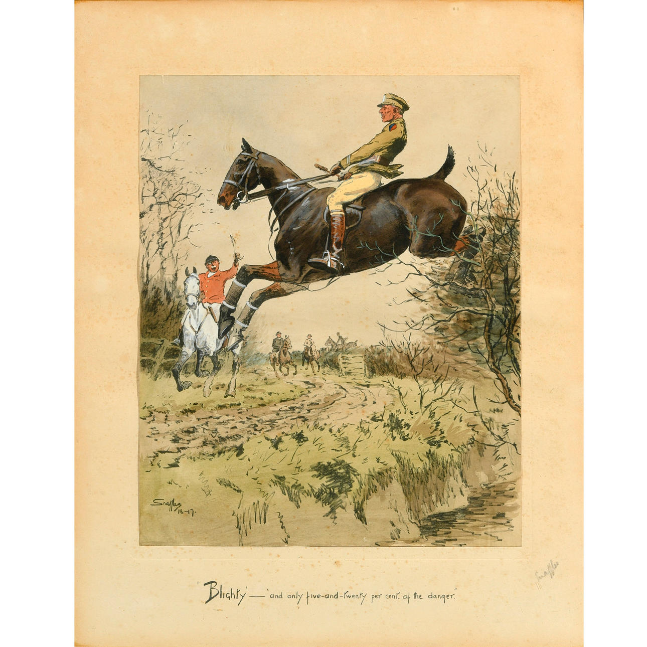 AFTER SNAFFLES (1884-1967). BLIGHTY - AND ONLY FIVE-AND-TWENTY PER CENT OF THE DANGER.