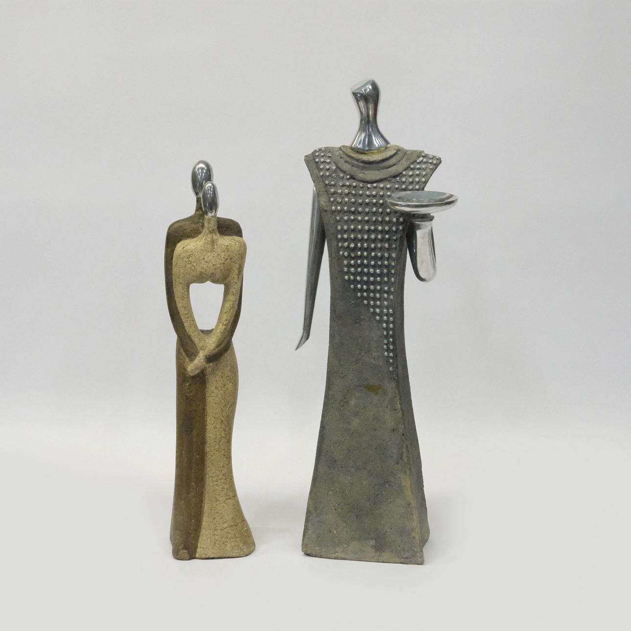 CLEO-SINCLAIR AS. TWO SCULPTURES.