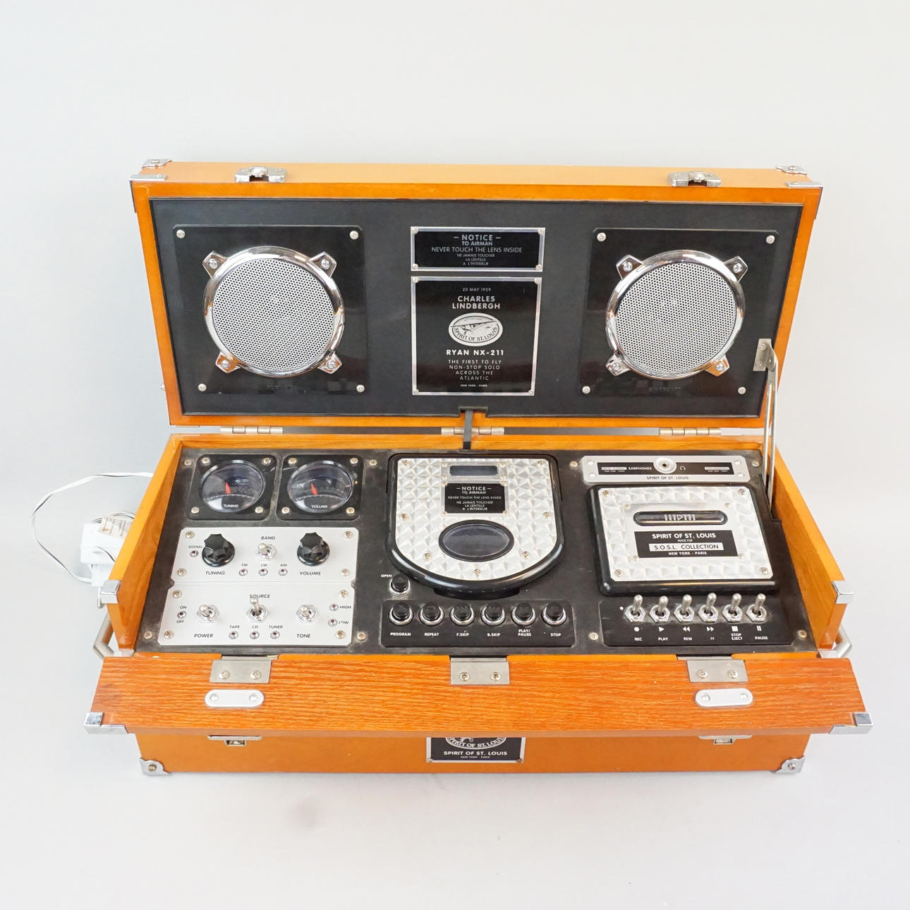RADIO/CD/CASSETTE PLAYER, “SPIRIT OF ST. LOUIS