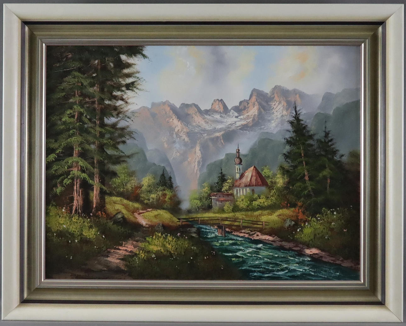 BÖGLE. (20. Jh.) - "Ramsau", Öl auf Leinwand.