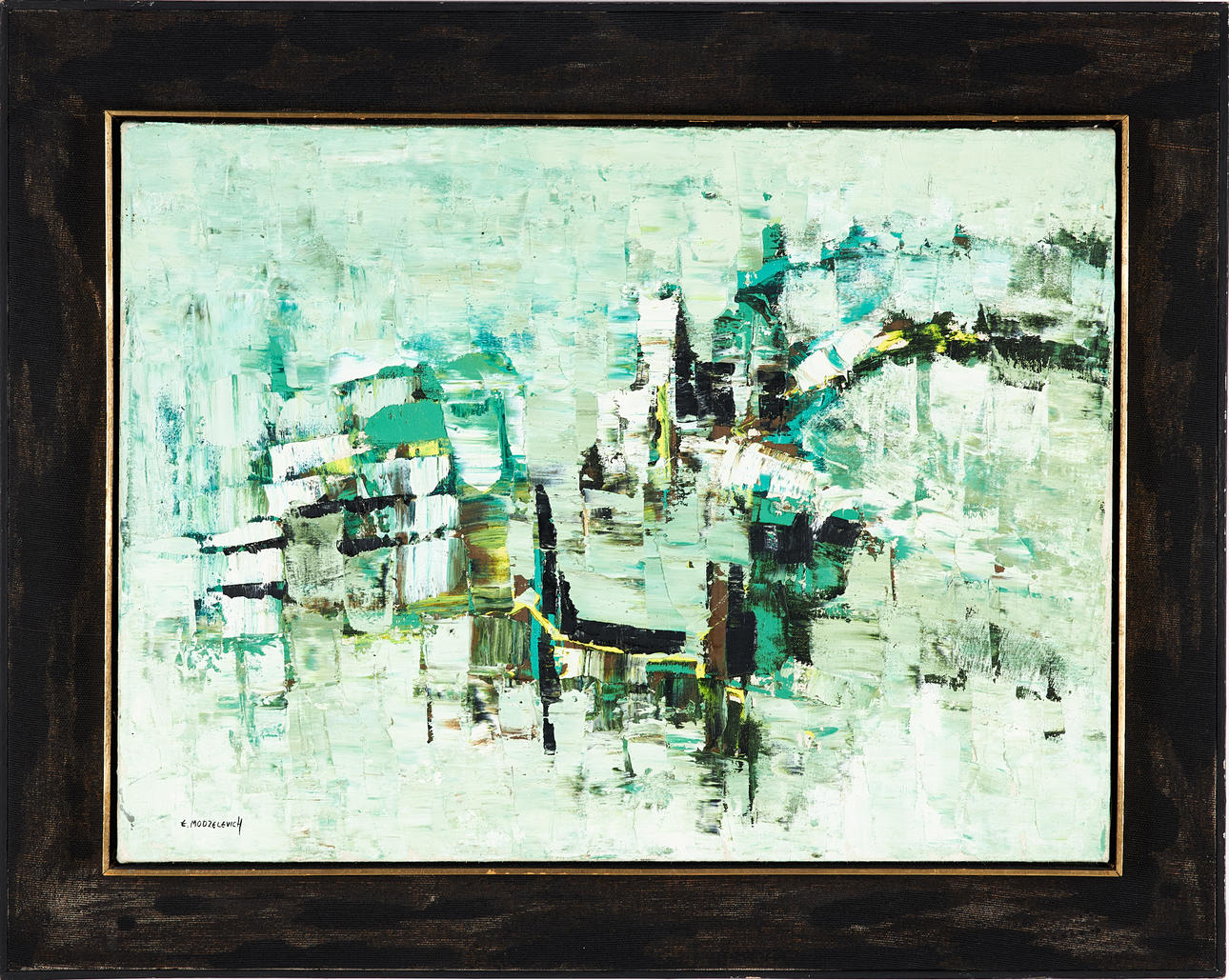 EFRAIM MODZELEVICH. Abstrakt komposition, signerad E. Modzelevich.