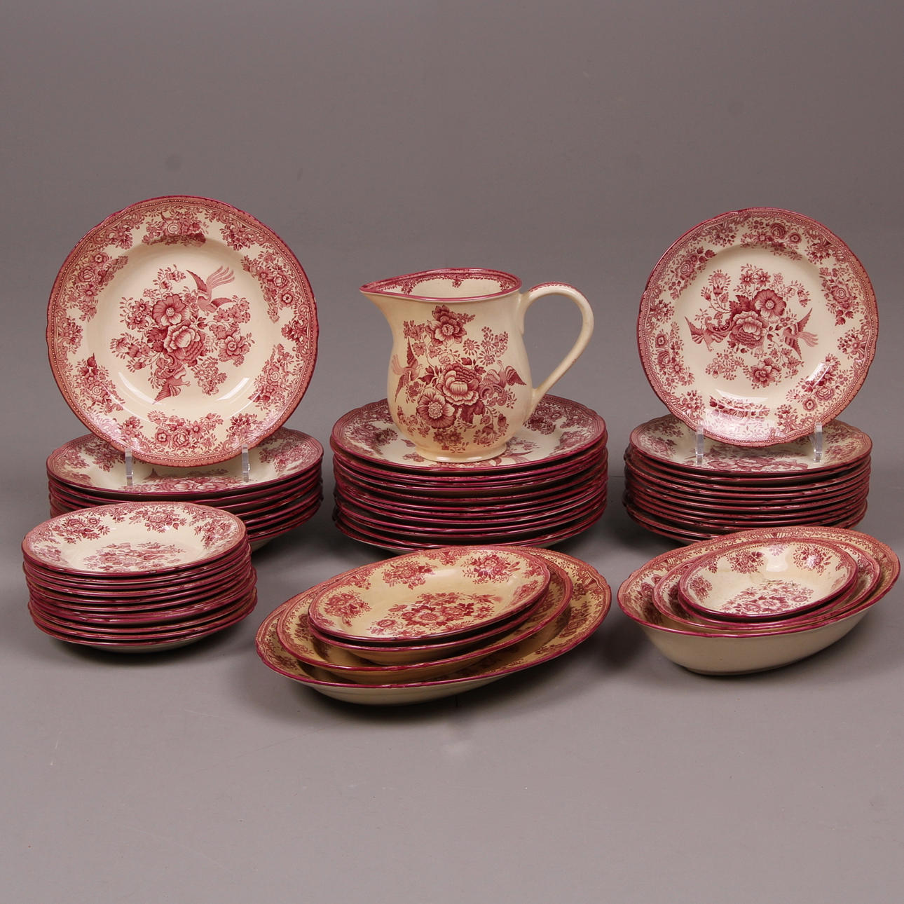 MATSERVIS, 53 delar, "Fasan", Old Gustavsberg.