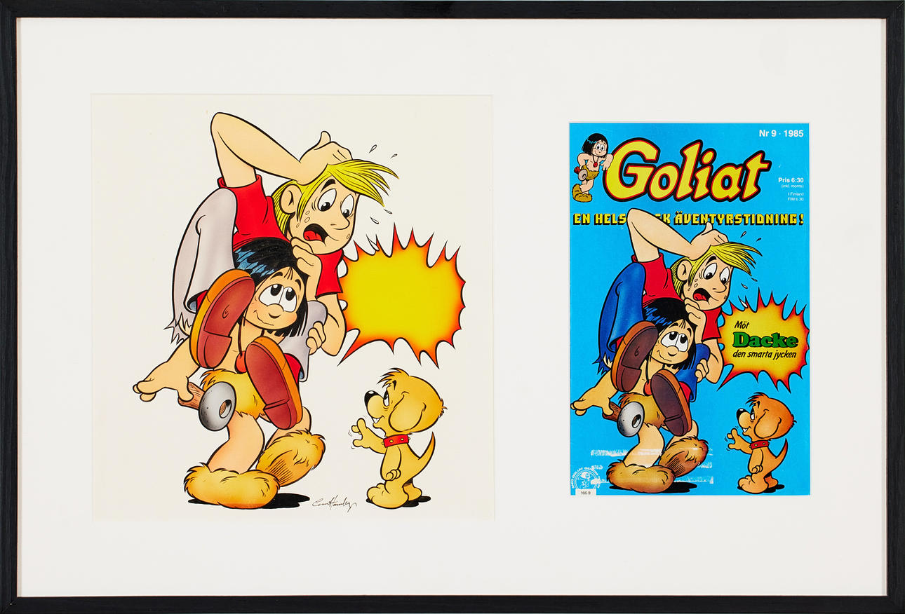 KENNETH HAMBERG. Cover original for Goliath issue 9 in 1985.