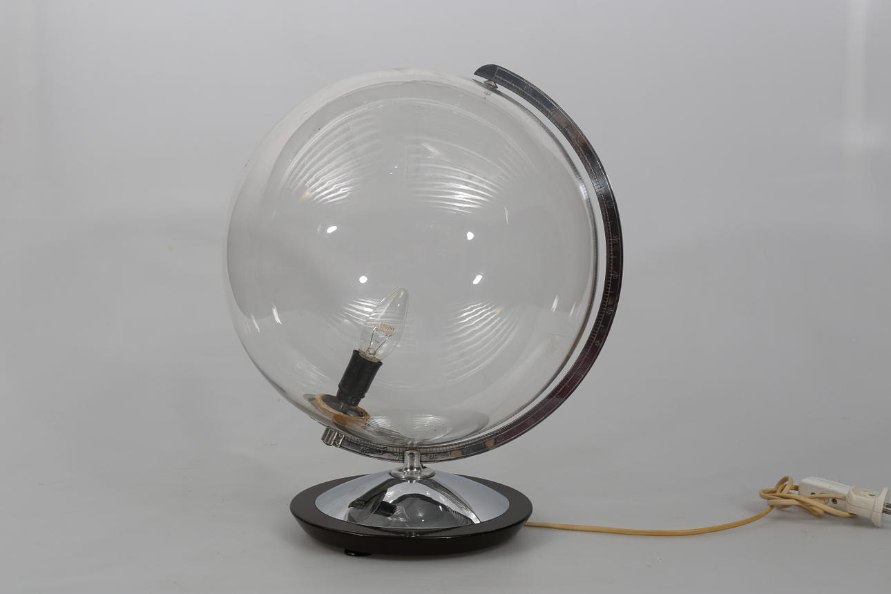 BORDSLAMPA, glasglob, 1900-talets mitt.