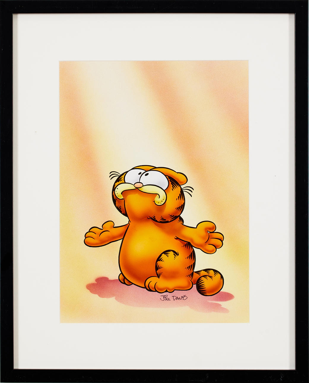 JIM DAVIS STUDIO, Garfield questions higher powers, probably 1980s/90s.