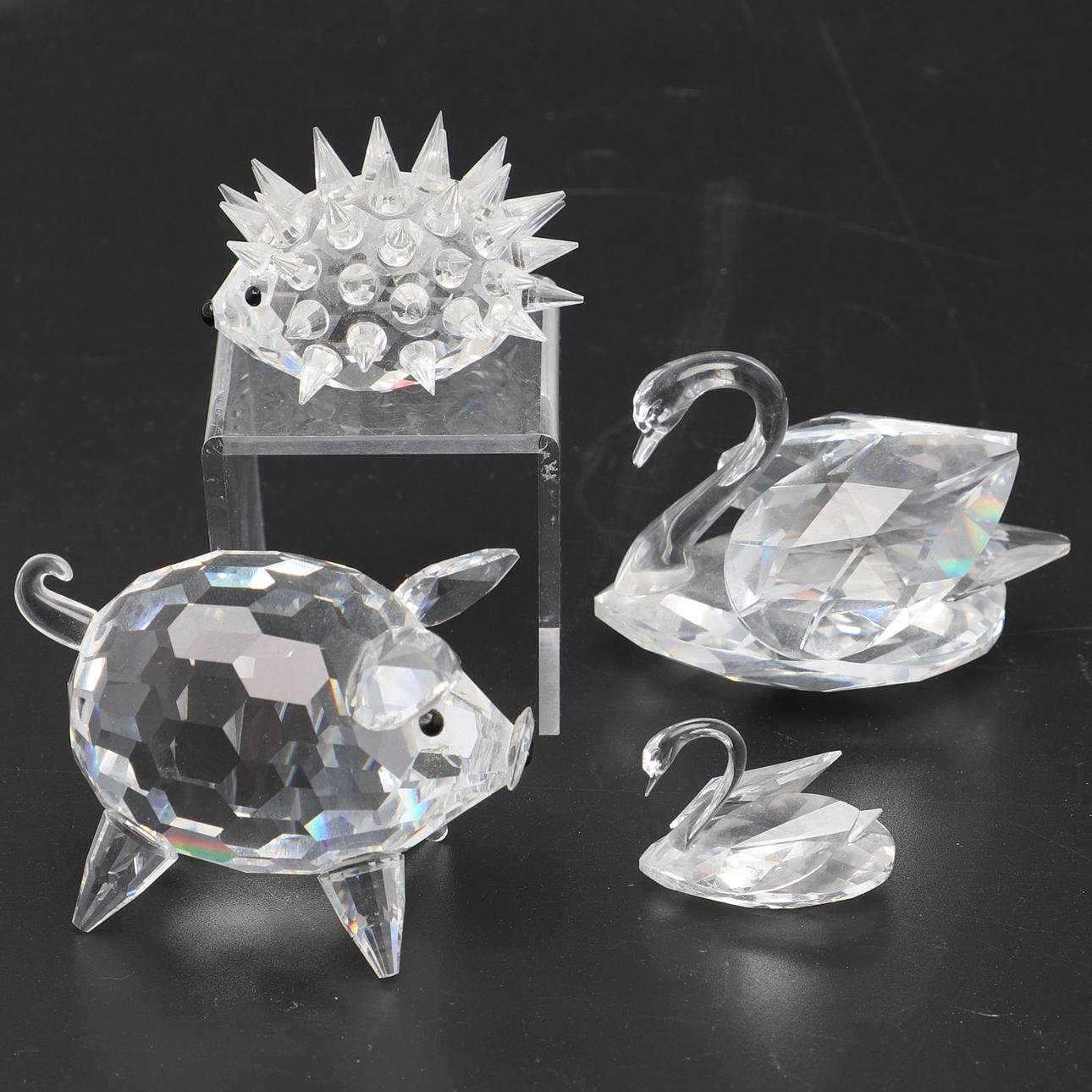 SWAROVSKI, hahmoja, 4 kpl, kristalli.